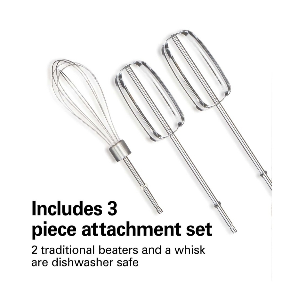 Hamilton Beach 6-Speed Hand Mixer w/Whisk Beaters & Snap-On Storage Case NIB* - Picture 2 of 8